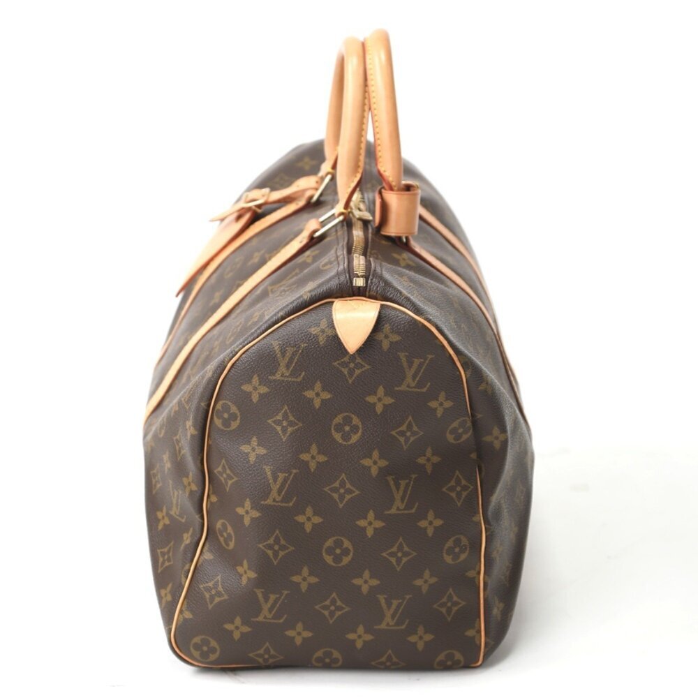 LOUIS VUITTON Authentic Brown Monogram Canvas Keepall 45 Boston Bag - Picture 3 of 15
